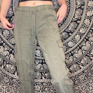 KNOX ROSE Army Green Women's Cargo Pants Joggers